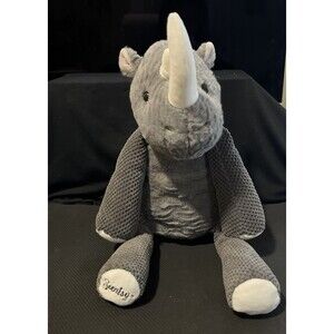 Scentsy Buddy Ruby the Rhino Plush Gray with White Horn w/ No scent pack Retired